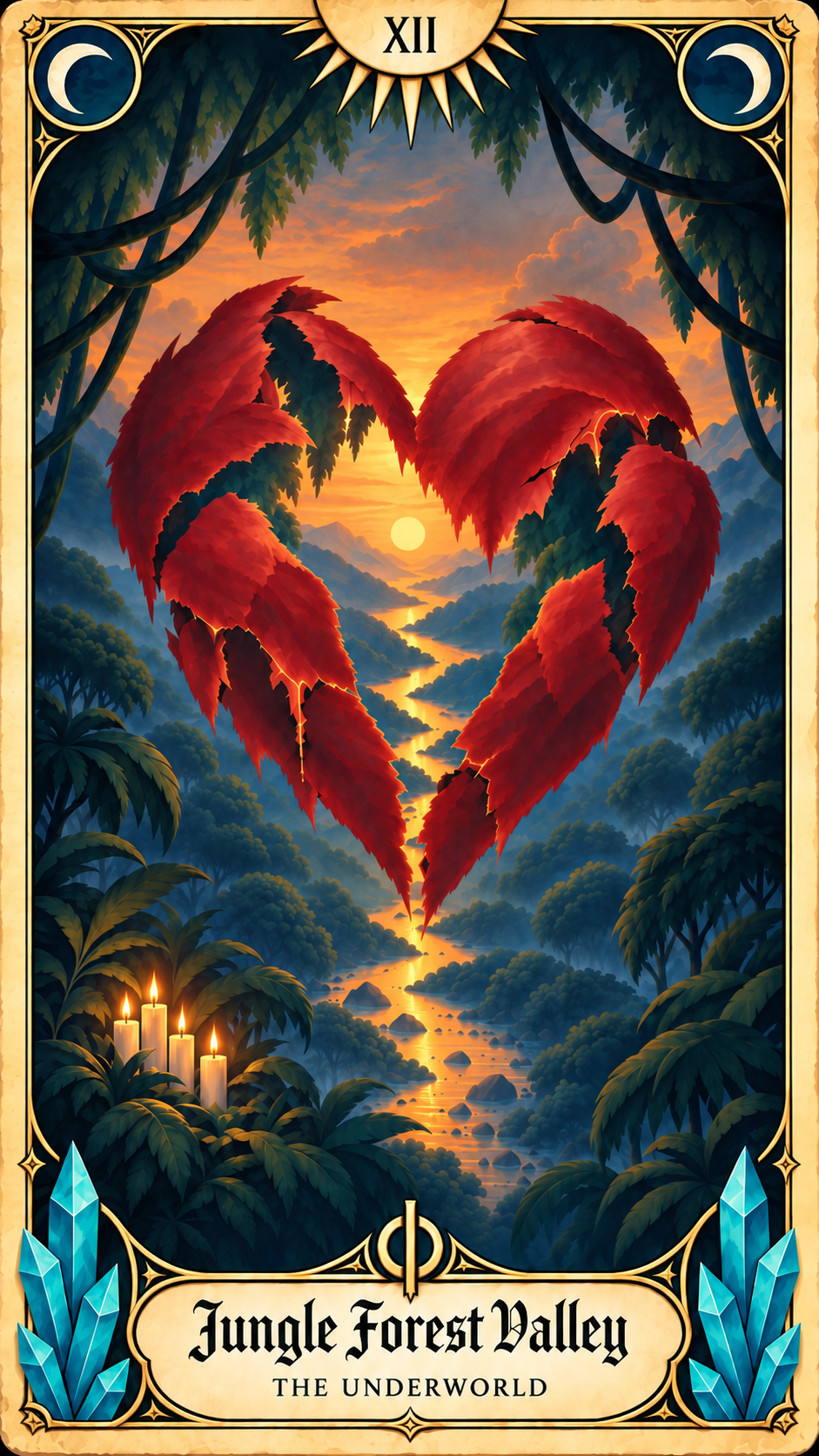 Jungle Forest Valley — Tarot card 12