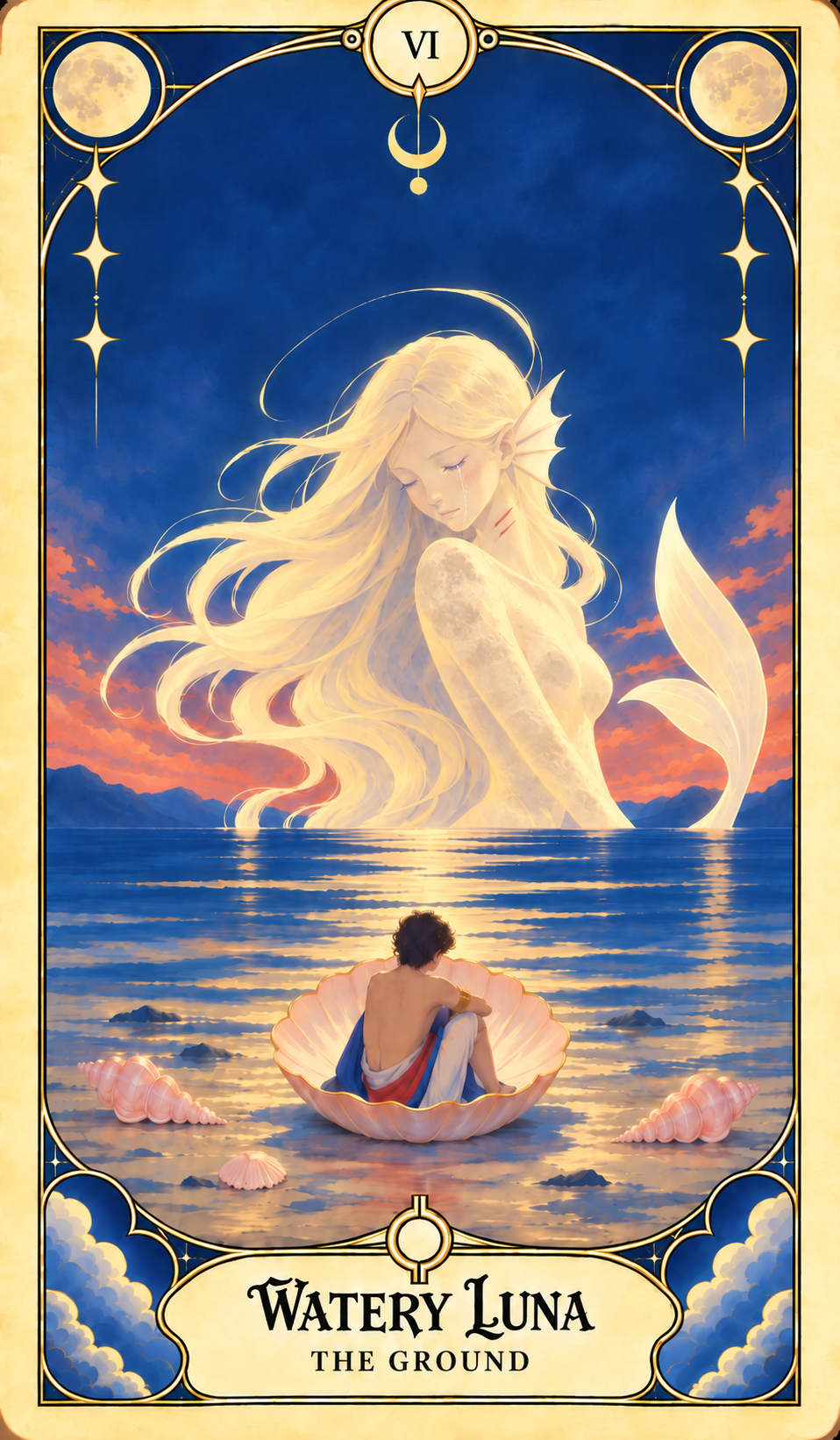 Watery Luna — Tarot card 6